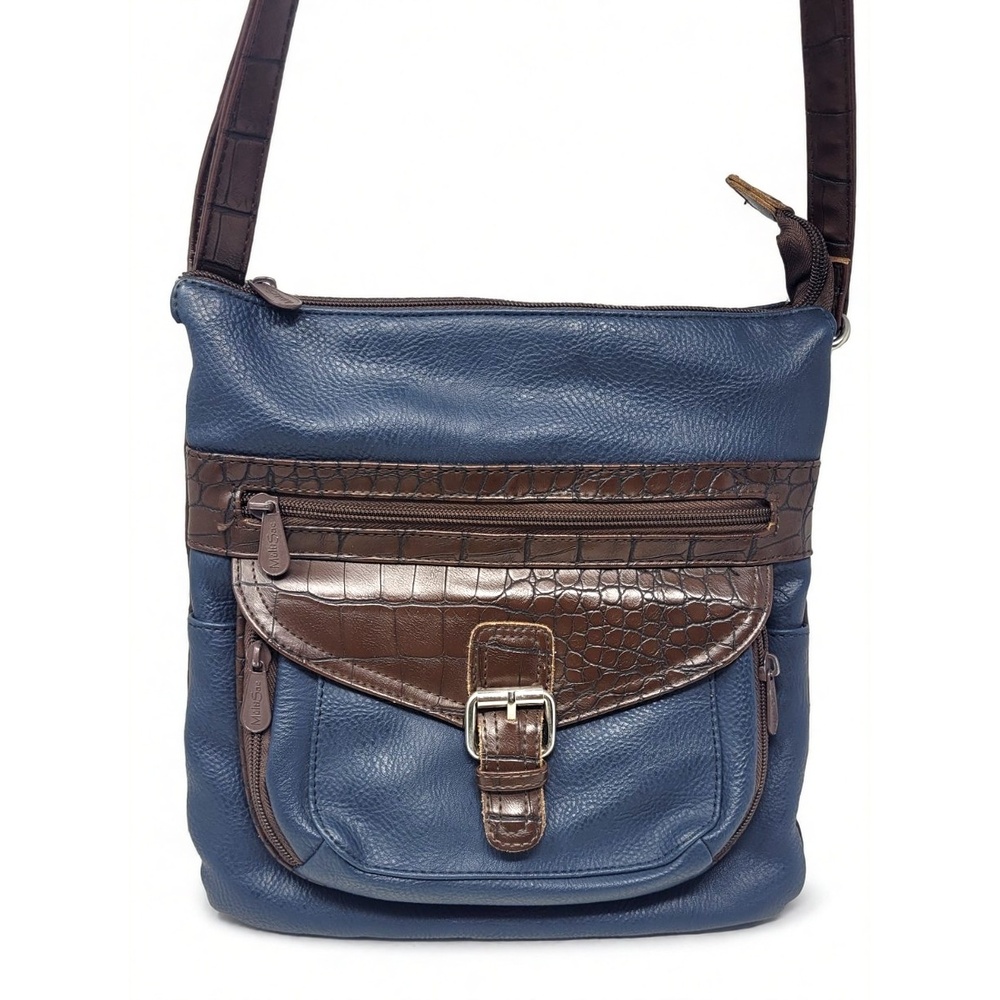 MultiSac Crossbody Bag Faux Leather Crocodile Minimalist Urban Shoulder Purse